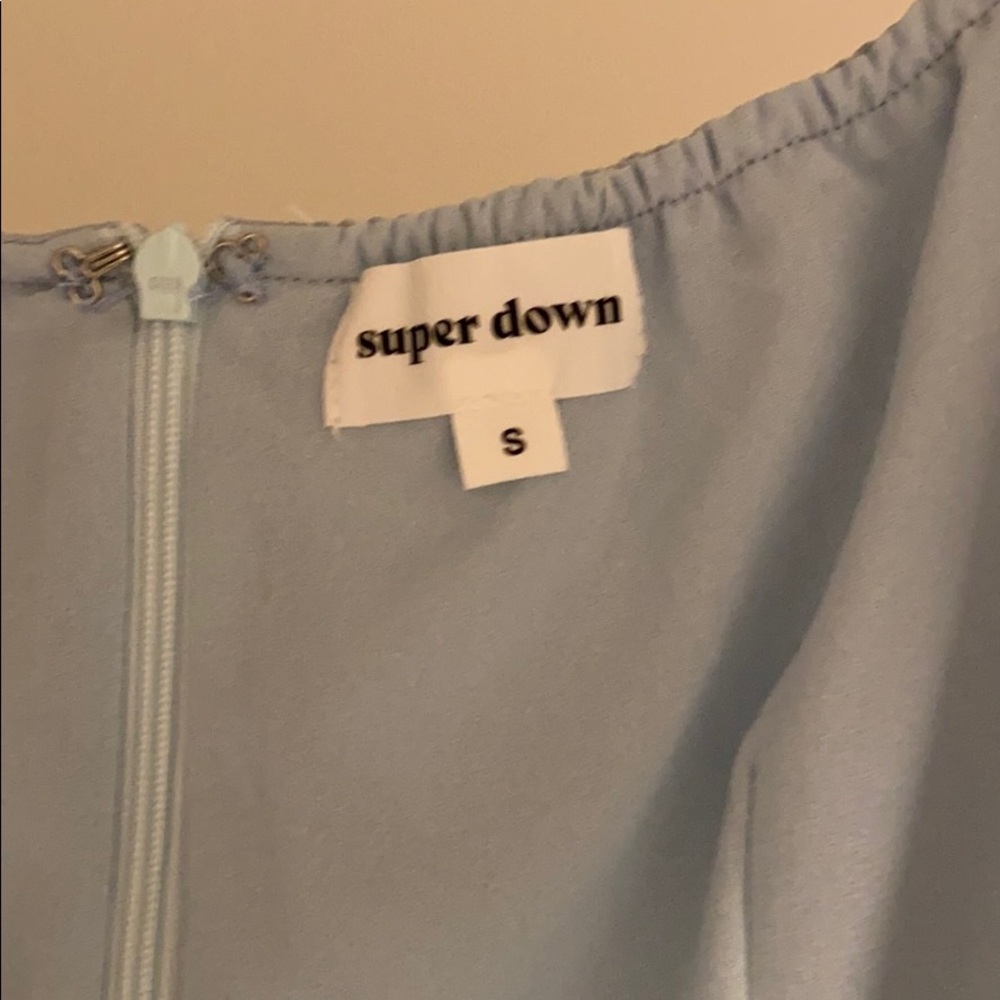 Super Down Revolve Blue Mini Dress - image 7